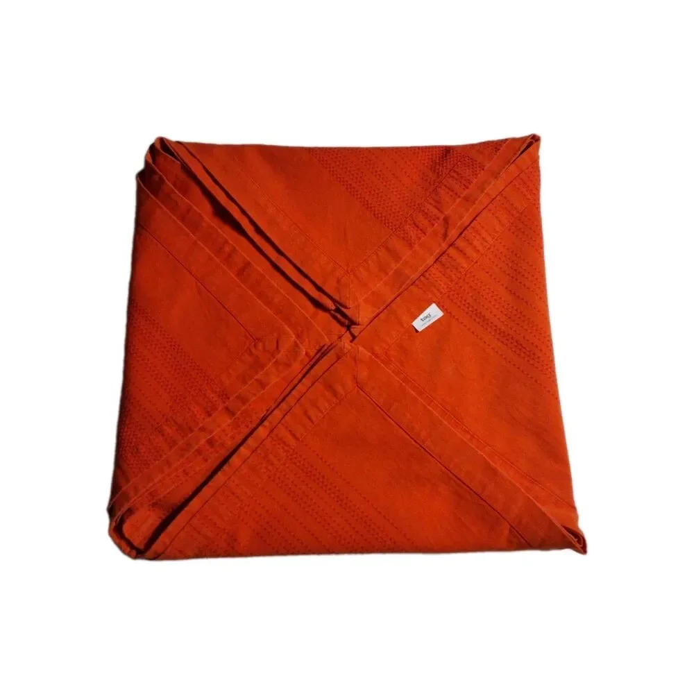 Set of 4 Tag Cotton Napkins Orange 18-18.5 inch Square Lunch Dinner Table Scape